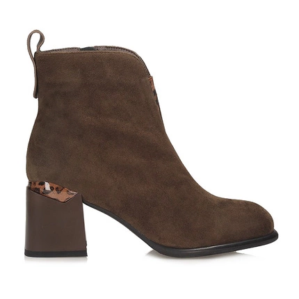 Stylowe skórzane botki damskie na obcasie Vinceza 66811 CA