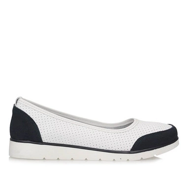 Lekkie Półbuty Balerinki wsuwane Filippo DP4524/23 WH NV