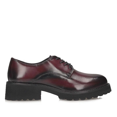 Skórzane eleganckie półbuty damskie Jorge Oliveira 842 BORDO