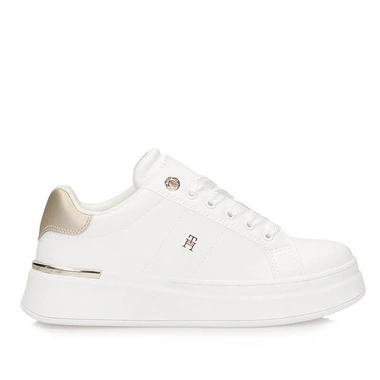 Sneakersy damskie Tommy Hilfiger T3A9-34253-1355X048 WHITE/PLATINUM białe na platformie sznurowane