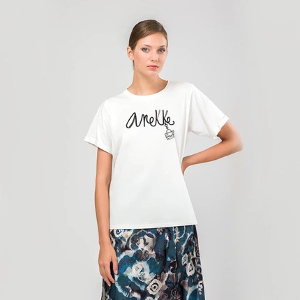 Modna bluzka tshirt z krótkim rękawem Anekke CAMISETA MANGA CORTA BLANCO 41271-107/207