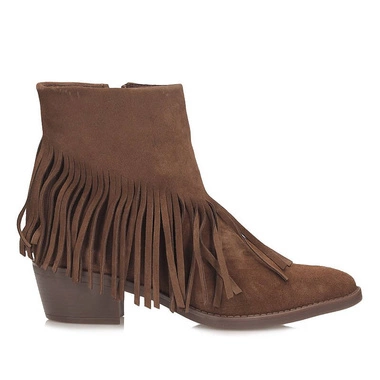 Zamszowe skórzane Botki kowbojki damskie Ryłko 4ZVI6_2TAF