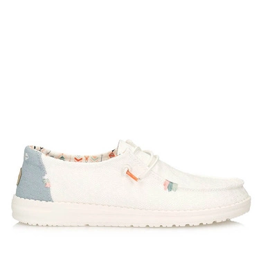 Wygodne Półbuty Hey Dude Wendy Boho White Crochet 40054-1KF