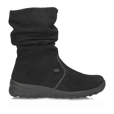Czarne ocieplane botki kozaki Rieker TEX Z7171-01
