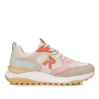 Sneakersy damskie Rieker W2506-61 beżowe kolorowe sznurowane na platformie