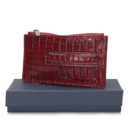 Czerwone Etui portfel na karty Canaletto 510-c-s162