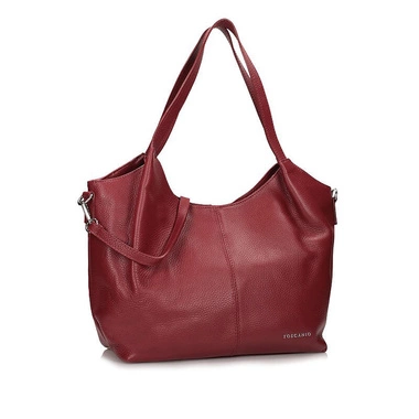 Skórzana włoska Czerwona Torebka Toscanio F277 czerwona D10