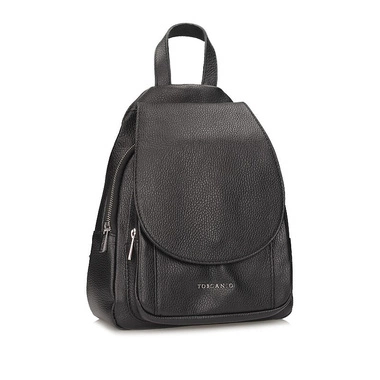 Skórzany Plecak torebka Toscanio A186 czarny D28