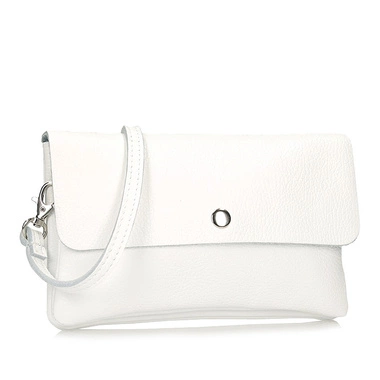 Torebka Listonoszka skórzana Toscanio F45 BIAŁA