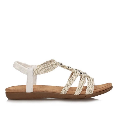 Wygodne płaskie sandały damskie Artiker 56C1323 WHITE