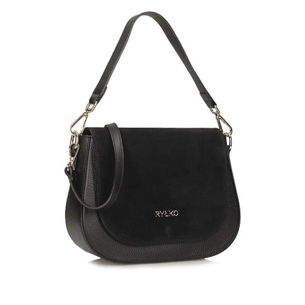 Elegancka skórzana czarna listonoszka Ryłko R40884TB_YM3