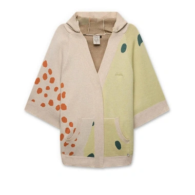 Ponczo damskie Anekke 43274-012 PONCHO DE PUNTO CAPUCHA MULTI TULIP kolorowe duże