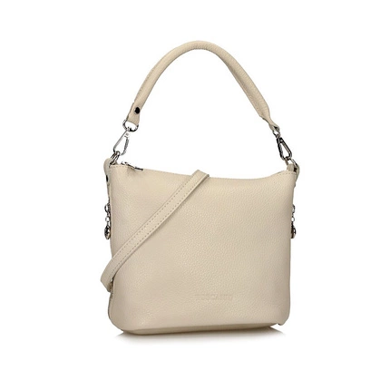 Kremowa skórzana Listonoszka  Toscanio E55 D37