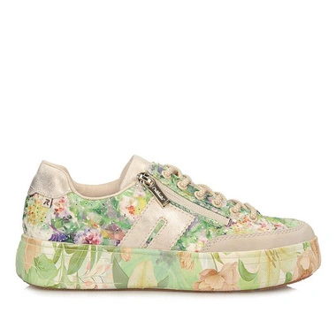 Sneakersy damskie Rieker M7711-91 kolorowe na platformie sznurowane