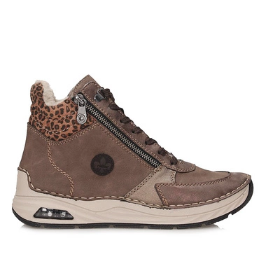 Komfortowe sznurowane botki damskie Rieker 44565-25