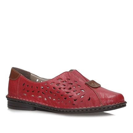 Balerinki Rieker 48451-33 czerwone 