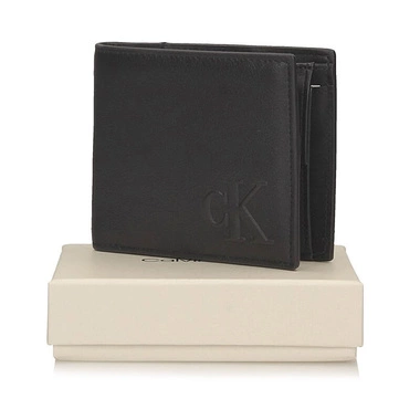 Czarny klasyczny męski Portfel Calvin Klein LV04G1072GUB1 BILLFOLD
