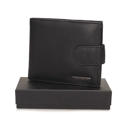Skórzany męski portfel Bellugio EM-111R-032-013 czarny