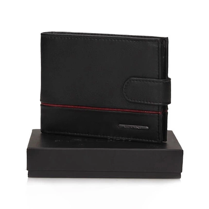 Skórzany Portfel Bellugio TMM-80R-249A black/red