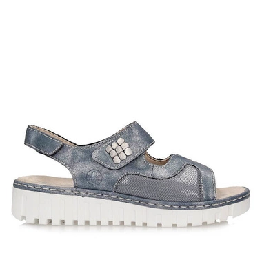 Klasyczne sandały damskie na platformie Rieker V1389-12