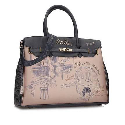 Klasyczna pojemna torebka Anekke 41846-120 BRIEFCASE MADEMOISELLE