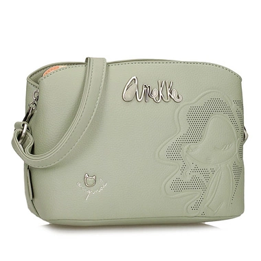 Zielona trzykomorowa torebka listonoszka Anekke 40743-258 ALMA BOLSO