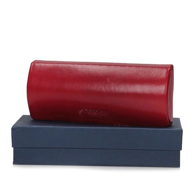 Czerwone skórzane etui na okulary Canaletto 107-s135