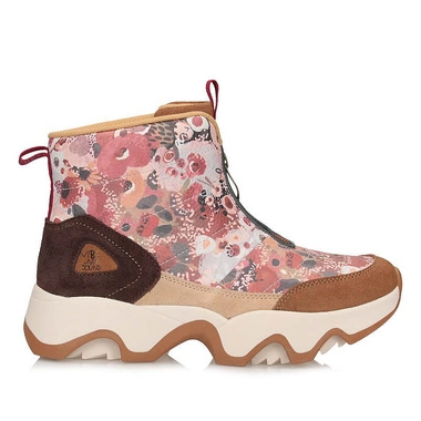 Botki damskie Anekke 43390-372 MULTICOLORED BOOTS TULIP kolorowe skórzane zapinane na zamek na platformie