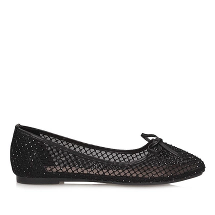 Klasyczne baleriny damskie czarne Sca'viola S-429 BLACK