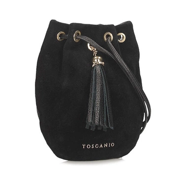 Oryginalna Skórzana Listonoszka Torebka na ramię Toscanio G96 Czarna