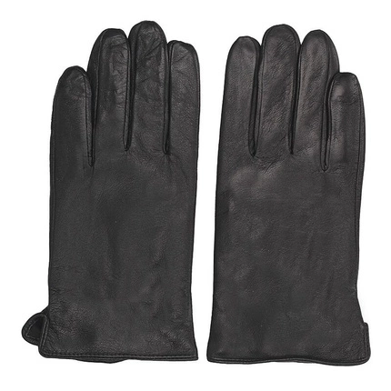 Skórzane męskie czarne rękawiczki Toscanio HH-08