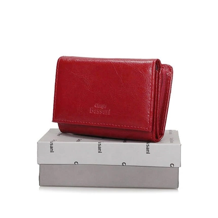 Skórzany Portfel Giorgio Bassani 026-s12 czerwony