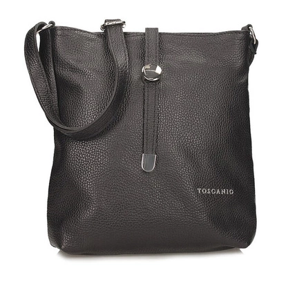 Klasyczna Skórzana Listonoszka Toscanio A88 czarna