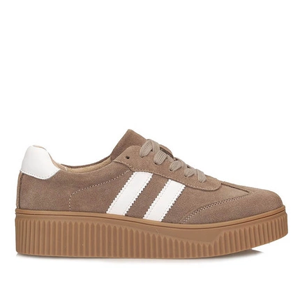 Wygodne sneakersy skórzane Filippo DP6776/25 BE WH