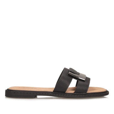 Stylowe klapki damskie na płaskiej podeszwie Artiker 56C1336 BLACK