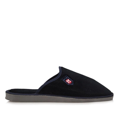 Sztruksowe Kapcie pantofle laczki Meteor Natural Style 401 granatowe