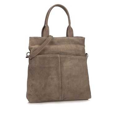 Zamszowa Listonoszka na ramię Toscanio G97 C. BEŻ D40