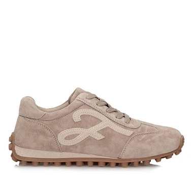 Sneakersy damskie Filippo DP7961/26 BE beżowe skórzane sznurowane na platformie