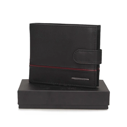 Skórzany portfel męski Bellugio TMM-80R-032-032 Black/Red