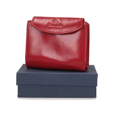 Portfel skórzany damski Canaletto 1207 czerwony