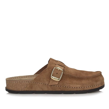 Wygodne skórzane klapki damskie Scholl BORA MOCCASIN F31715 1630