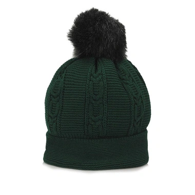 Modna ocieplana czapka Art Of Polo cz20811-6 butelkowa zieleń