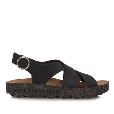 Sandały na platformie Asportuguesas CUSK L ECO NUBU BLACK P018278000
