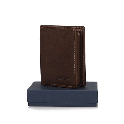 Brązowy skórzany portfel Canaletto 1104