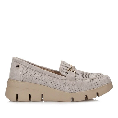 Casualowe skórzane półbuty damskie Filippo DP7002/25 BE