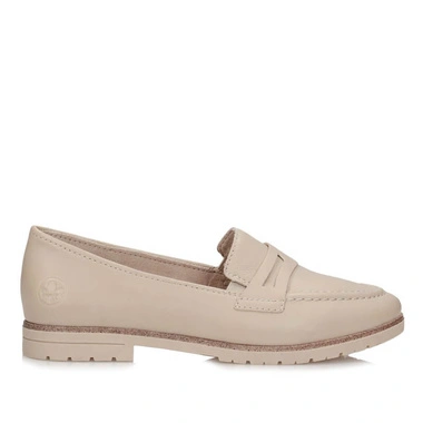 Modne skórzane mokasyny damskie Rieker 45300-63