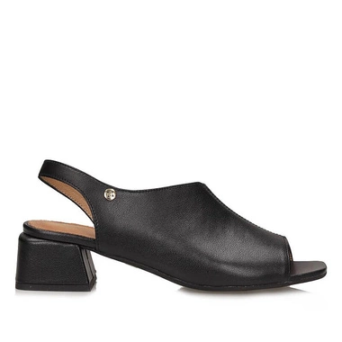 Wygodne skórzane Sandały damskie Maciejka 06975-01/00-1 czarne lico