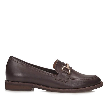 Komfortowe mokasyny damskie EXQUISITE 1510 BRĄZ.BAFLO Loafersy