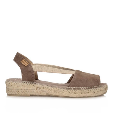 Sandały damskie Toni Pons ELLA TAUPE brązowe espadryle wsuwane na platformie