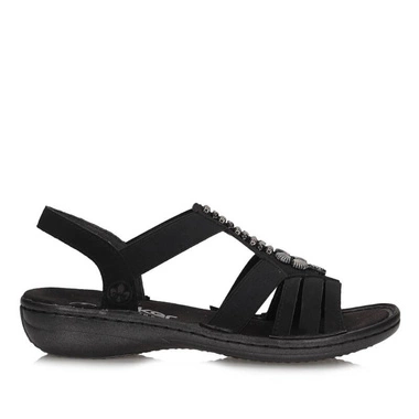 Sandały damskie Rieker 60806-00 black czarne wsuwane